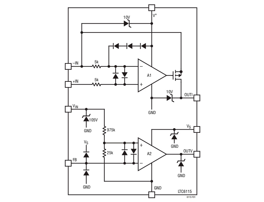 LTC6115 High Side Current & Voltage Sense ADI Mouser