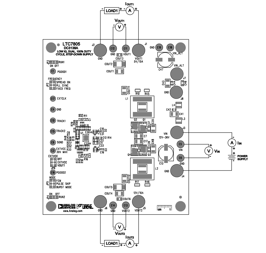 Analog Devices Inc. LTC7805 Demo Board DC3138A Analog Devices Inc. LTC7805 Demo Board DC3138A