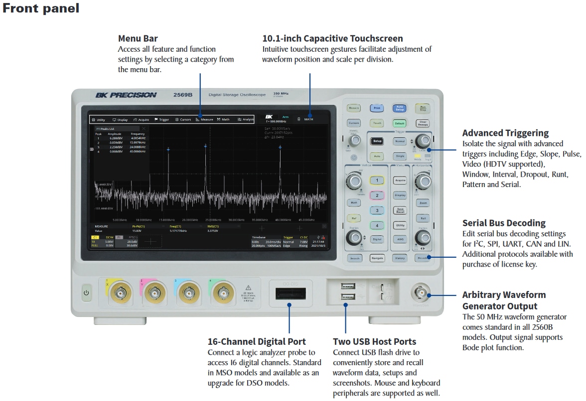 B&K Precision 2560B Mixed Signal Oscilloscopes B&K Precision 2560B Mixed Signal Oscilloscopes