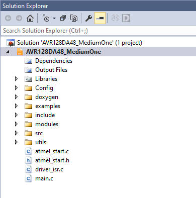 After Importing the Project into Atmel Studio